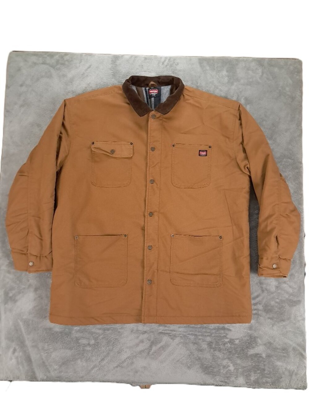 Wrangler Canvas Barn Coat Men 3XL Brown Western Blanket Lined Work Chore 55157DW